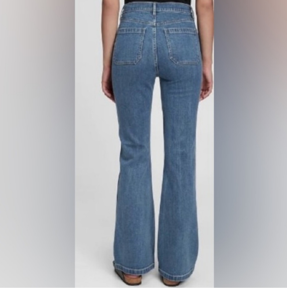 Vintage GAP High Waist Flare Leg Jeans Size 4 regular  90’s Y2K 28/30.5" - Picture 2 of 15